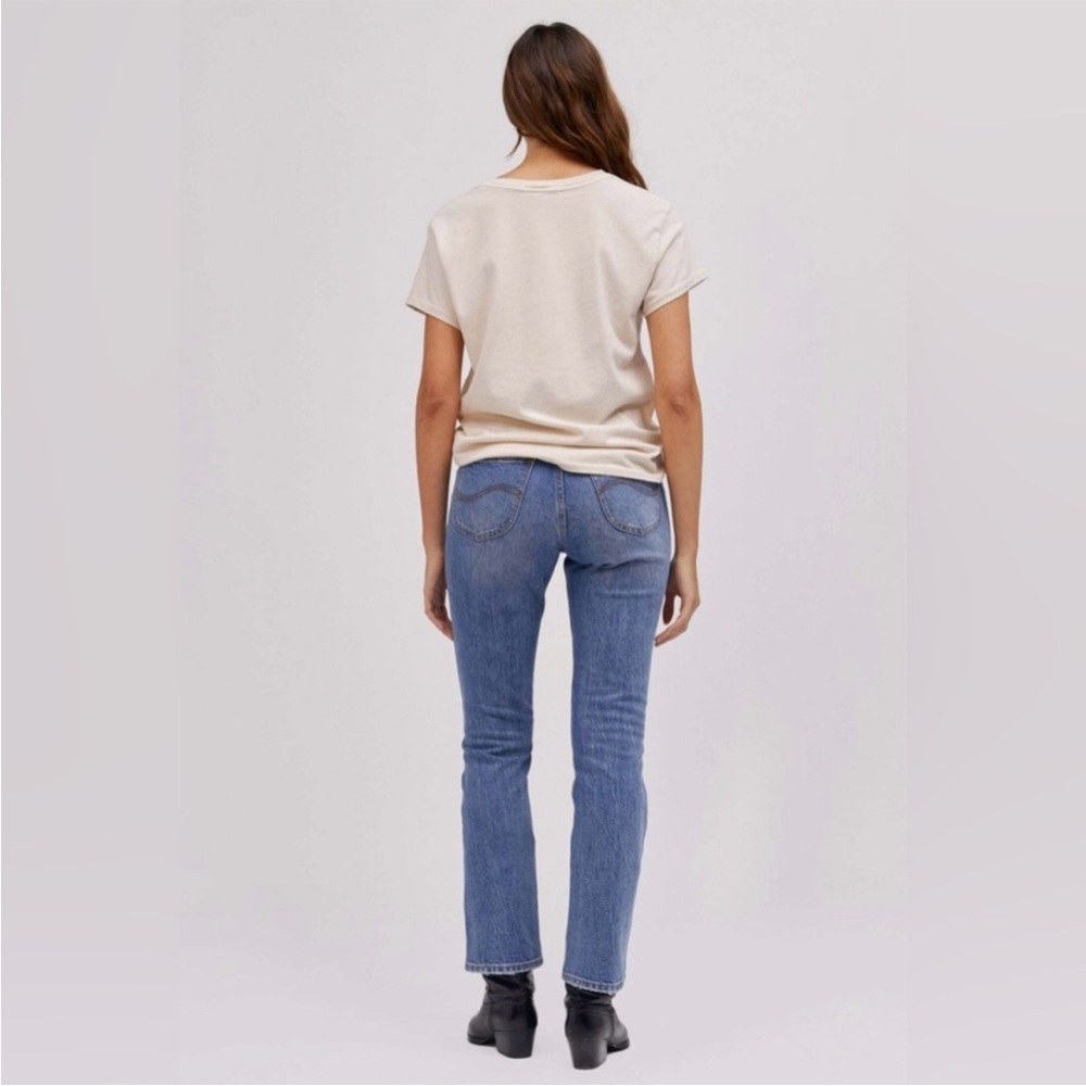 NWT Daydreamer x Lee High Rise Crop Boot Blue Jeans - Picture 4 of 12